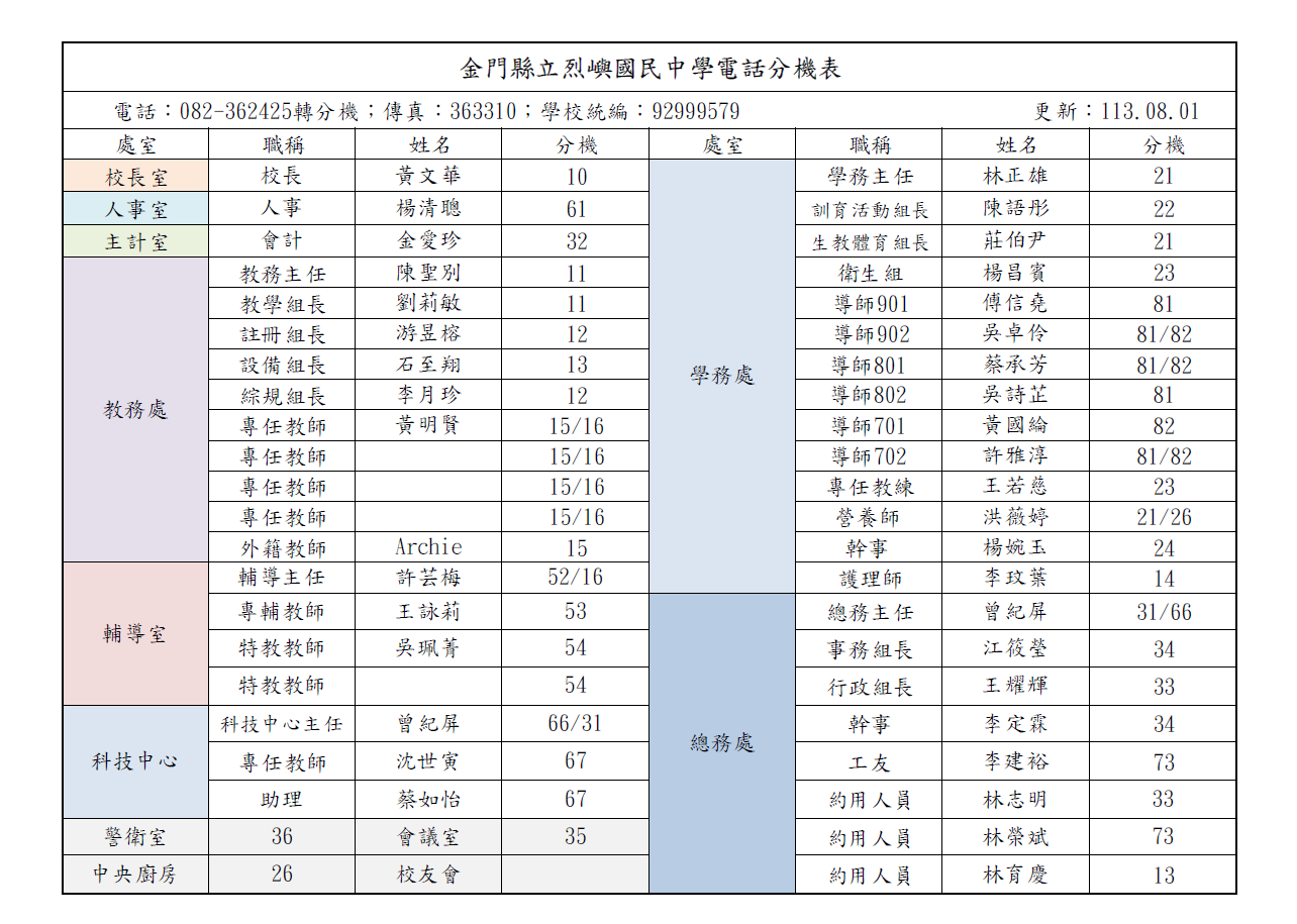 20240816分機表